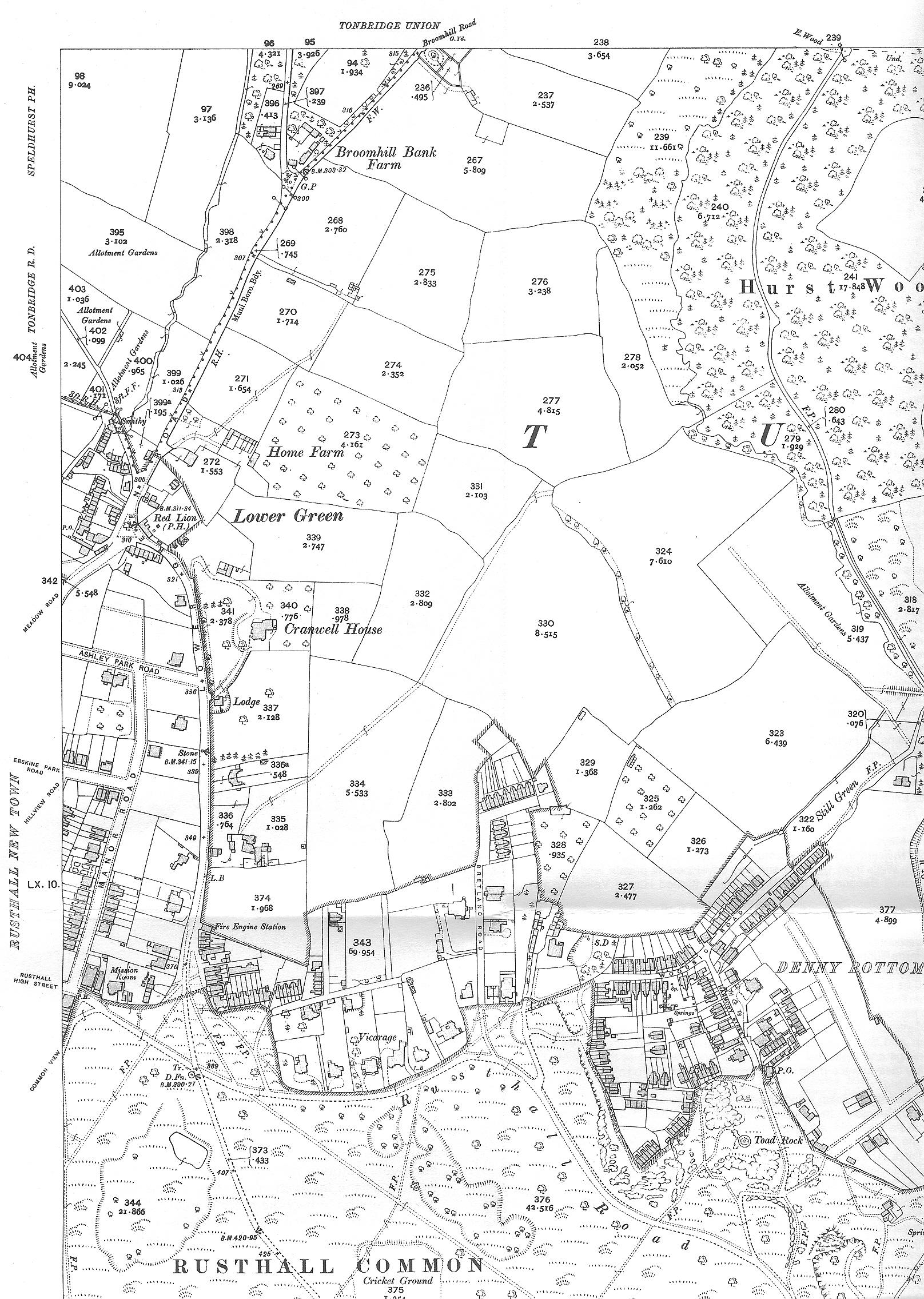 Lower Green Map 1907
